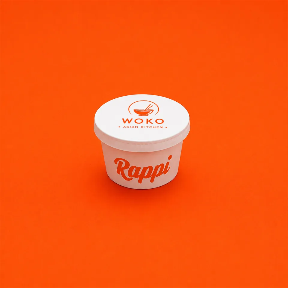 Salsas y Dips, cartón térmico con recubrimiento interior para salsas, dips, aderezos. Vista 2
