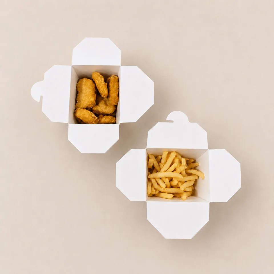 Pagoda Vertical, multipapel biodegradable con recubrimiento interior para arroz, noodles, bowls. Vista 2