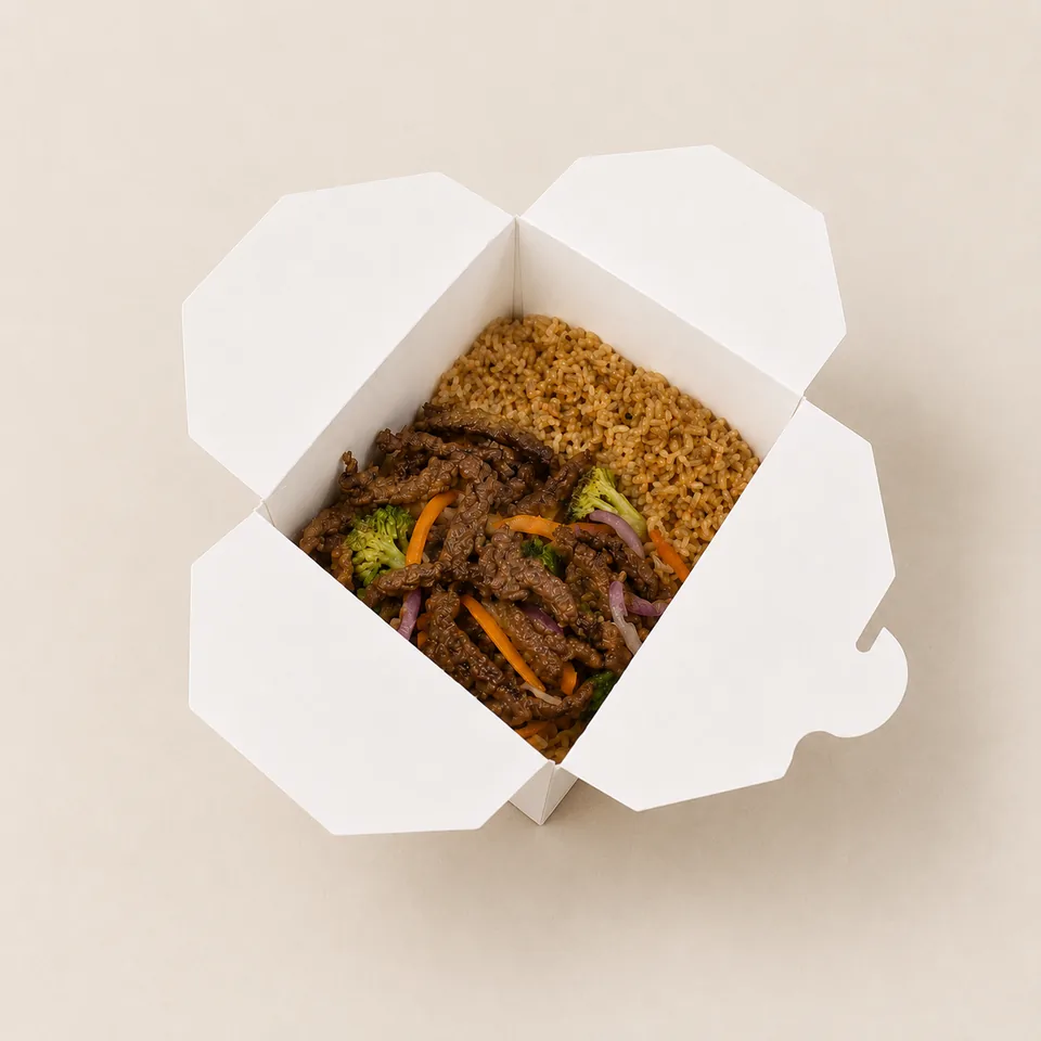 Rice Box, multipapel biodegradable con recubrimiento interior para arroz, noodles, bowls. Vista 2